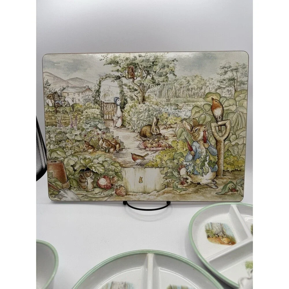 Pottery Barn Kids Beatrix Potter Peter Rabbit Plates Bowls Placemat Lot